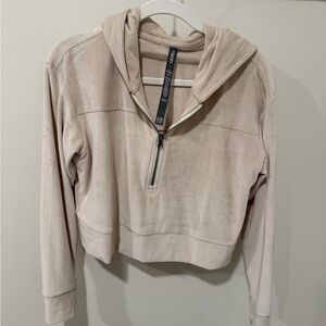 Vuori Cream Zip-Up Hoodie